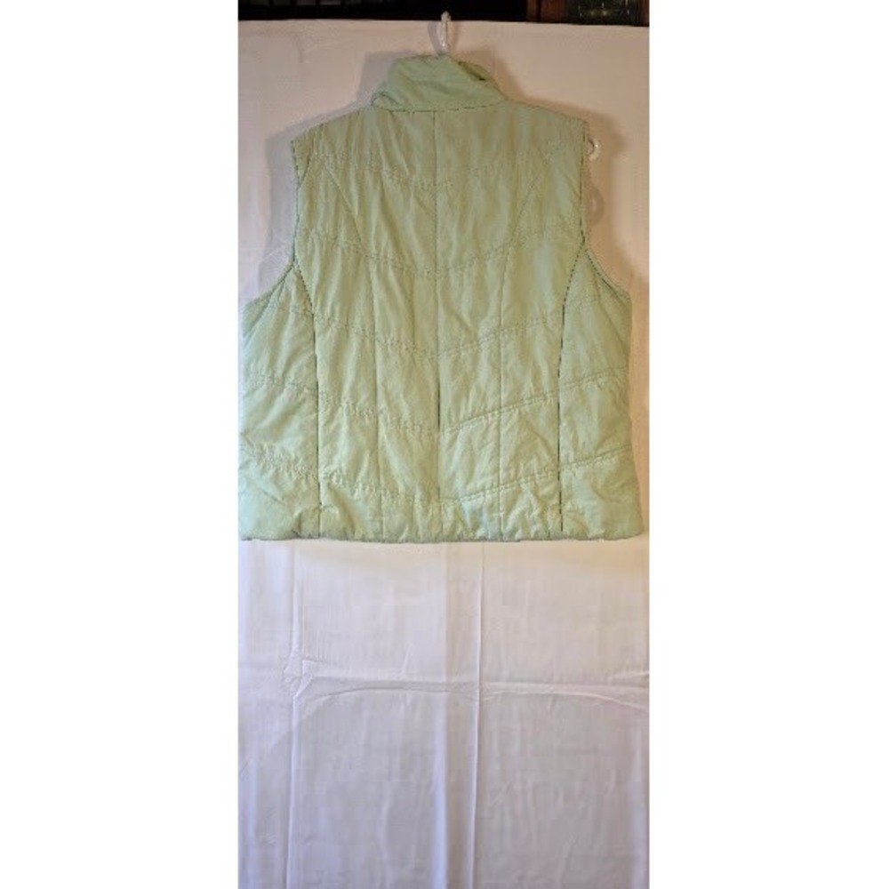 NorthStyle Women XL Sage Green Quilted Vest Full Zip Pockets Sleeveless Jacket - Picture 5 of 7